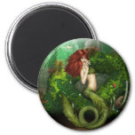 Red Haired Mermaid Magnet