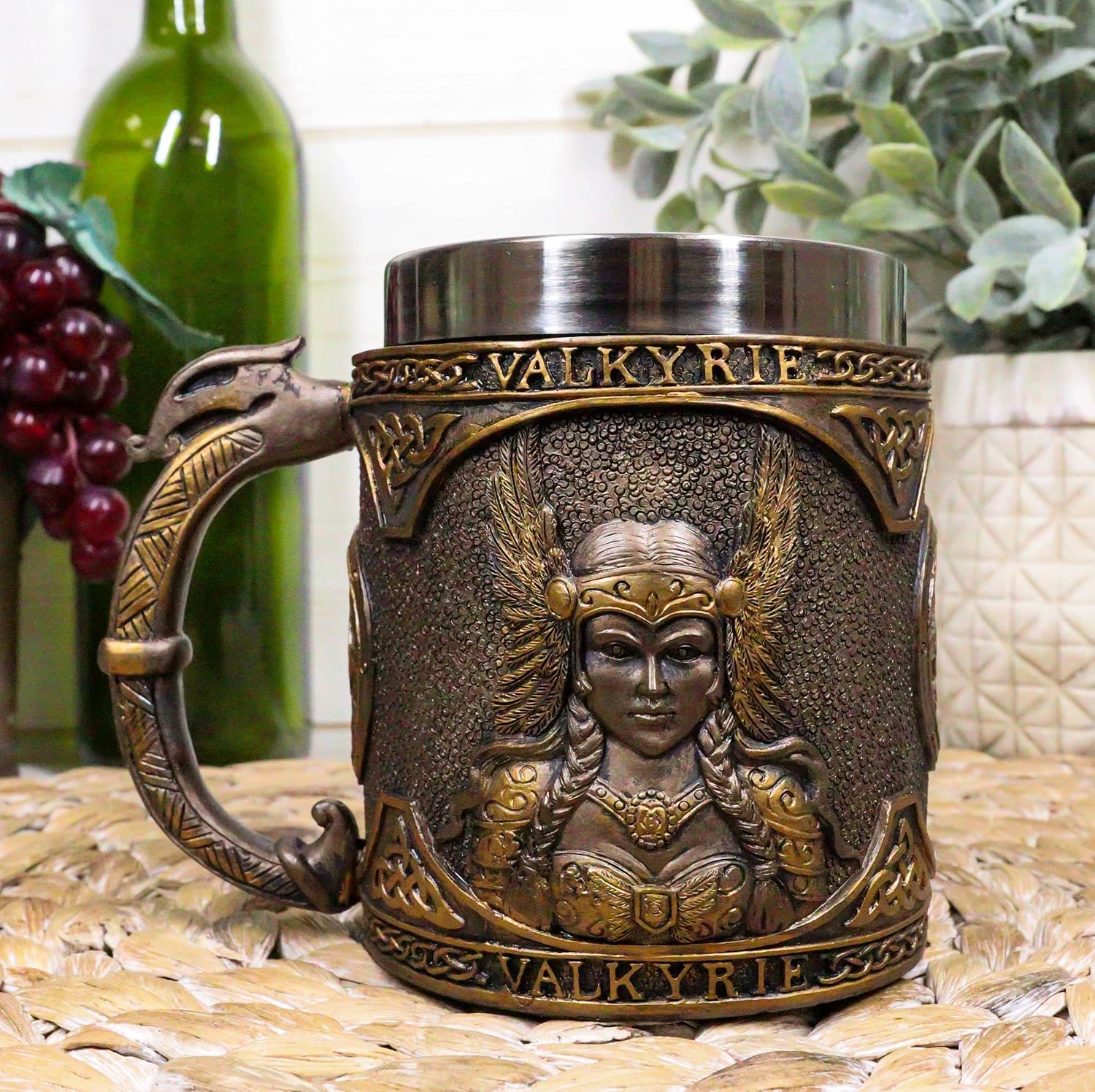 Norse Mythology Viking Goddess Valkyrie Coffee Mug 13oz Resin Drink Cup