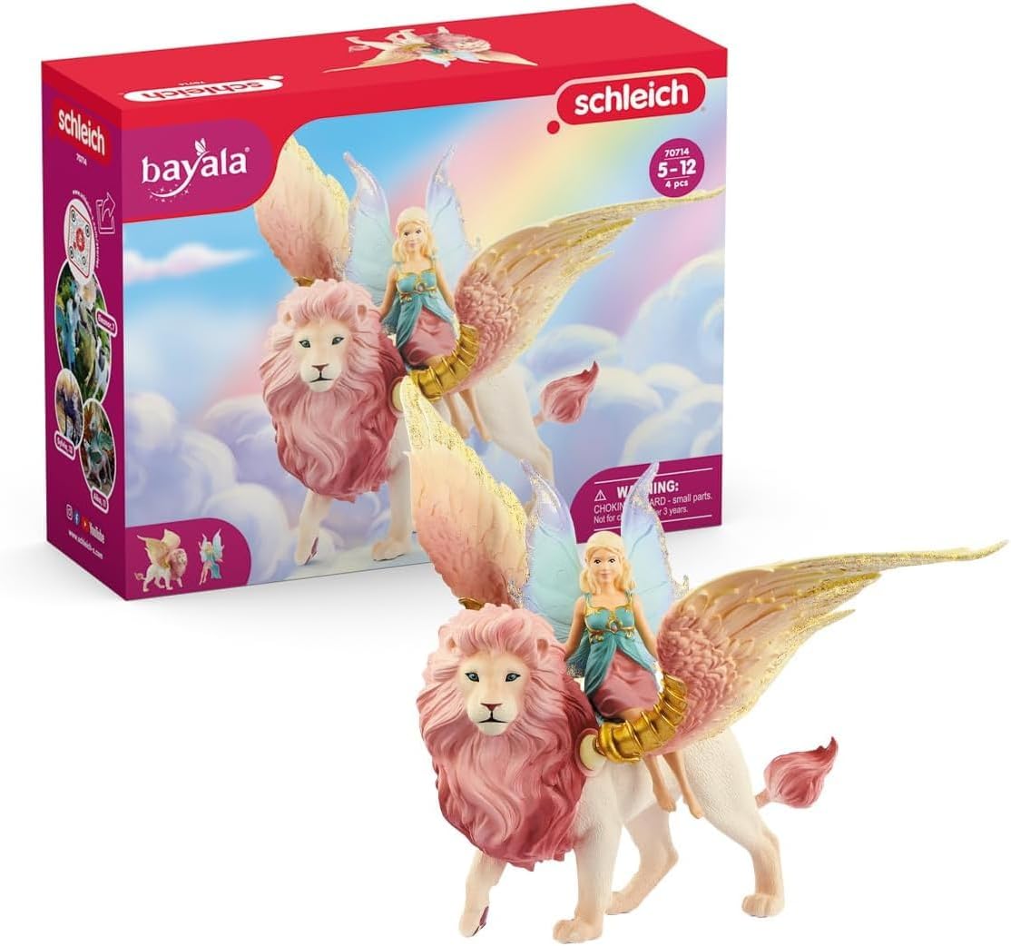 Winged Fairy and Flying Lion Toy Set