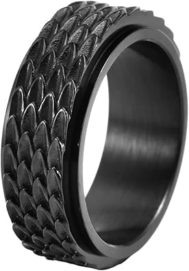 Nanafast Dragon Scale Anxiety Ring for Men
