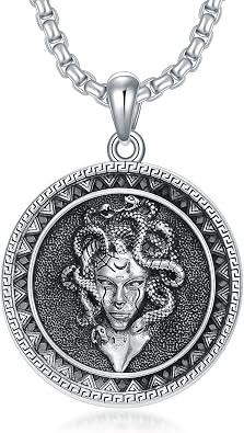 Sterling Silver Medusa Necklace Pendant