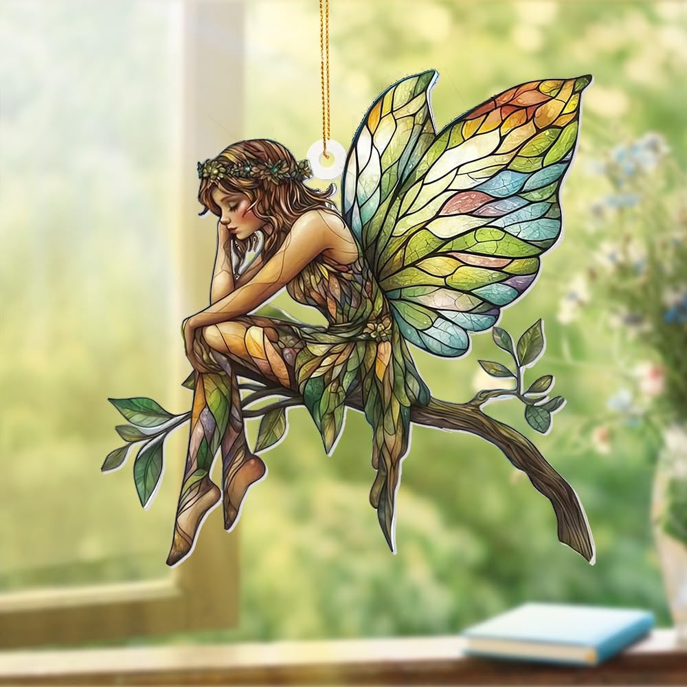 Stained Glass Fairy Ornament – Acrylic Suncatcher