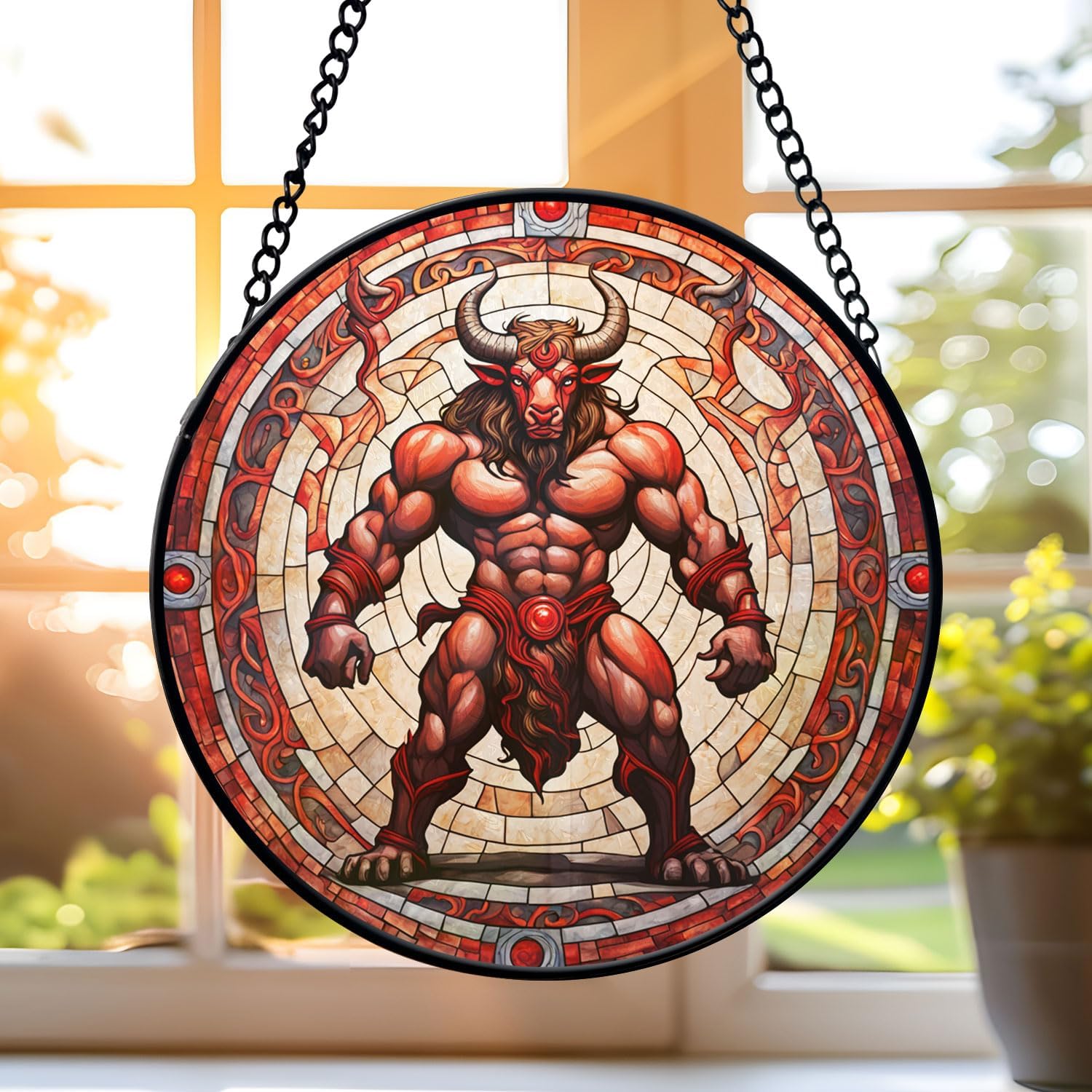 Minotaur Suncatchers for Windows Stained Glass