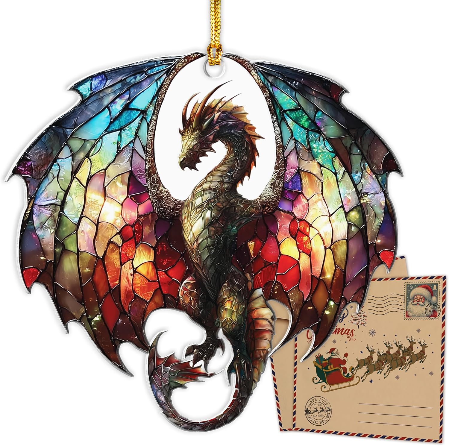 Dragon Stained plastic Ornament