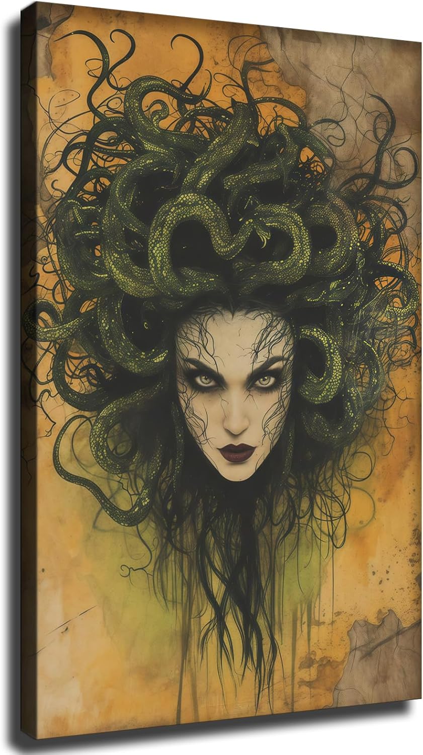 Medusa Wall Art Print, Greek Mythology Poster