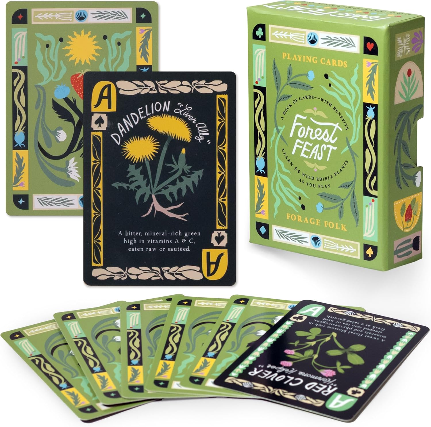 Forest Feast Botanical Playing Cards for Nature Lovers &amp;amp; Collectors
