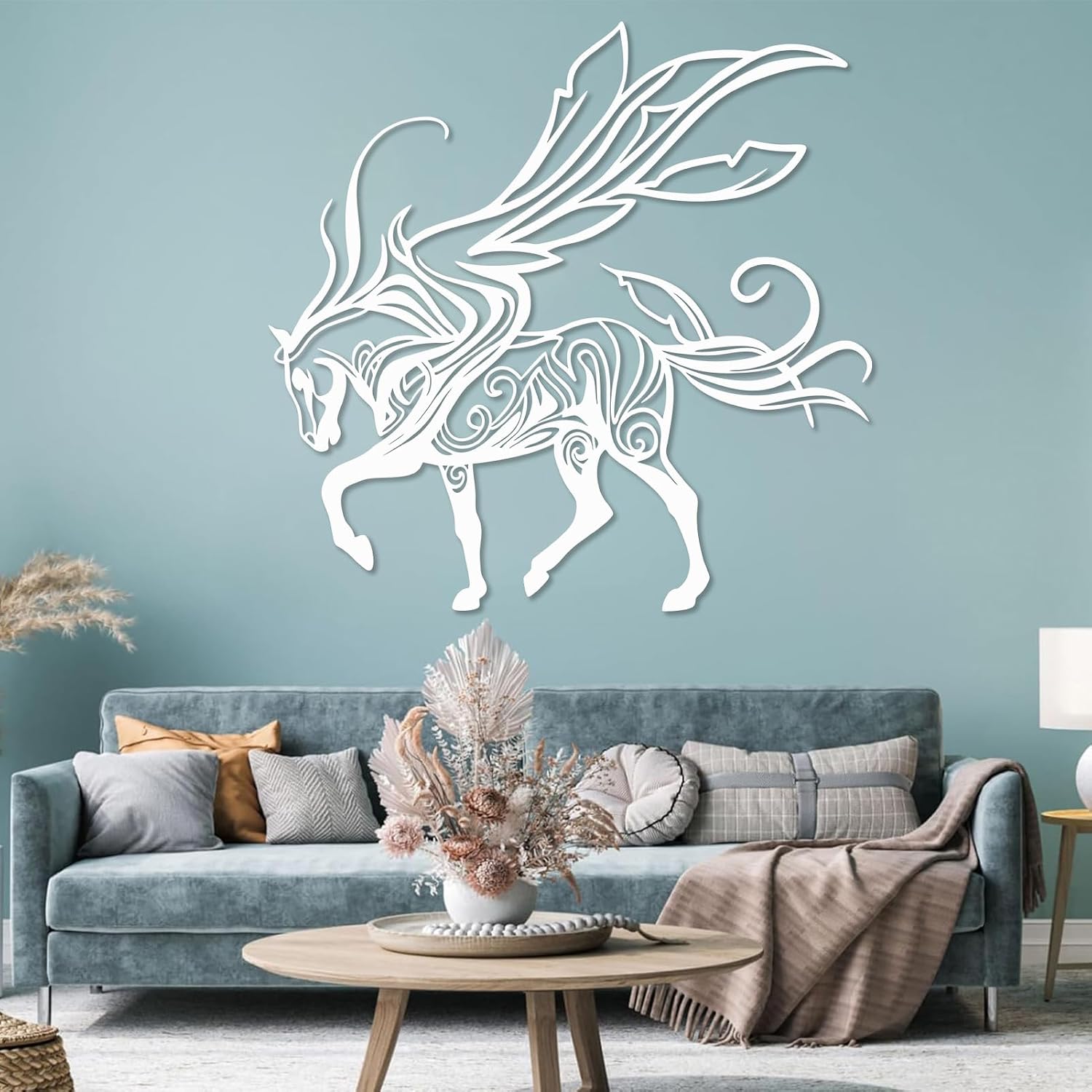 Pegasus Horse Metal Wall Art, Flying Horse Metal Wall Décor