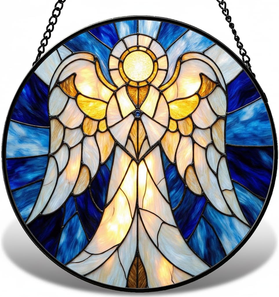 Guardian Angel Stained Glass Suncatcher