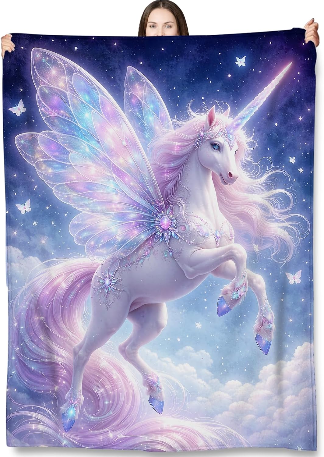Unicorn Pegasus Throw Blanket Gifts