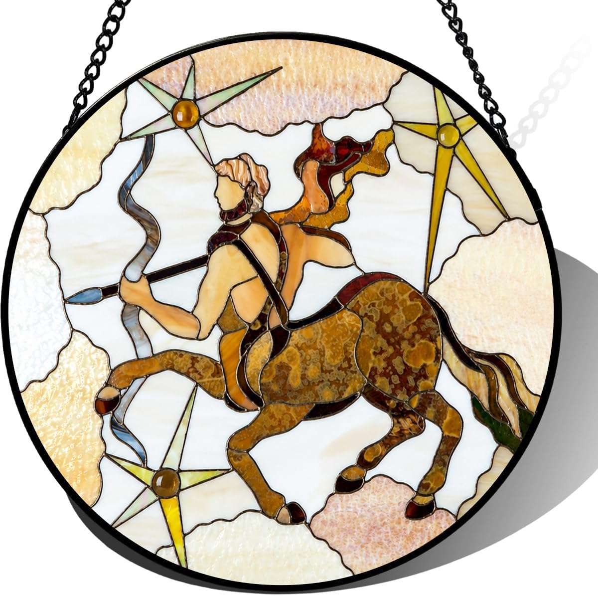 Stained Glass Suncatcher Sagittarius Centaur Archer Window Hanging