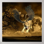 Winged Lioness  Poster Print